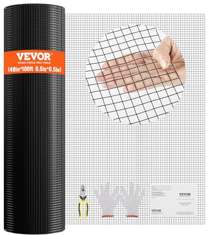 VEVOR Maschendraht 1,2 x 30 m, Volierendraht 12.7mm Maschenweite 1.06mm Drahtstärke verzinkt Maschendrahtzaunrolle, vinylbeschichtetes Metalldrahtgeflecht für Hühnerstallbarrieren, Schlangenzäune