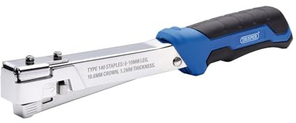 Draper Hammer Tacker, Uses Type 140/6-12mm Staples, Durable Steel - 13807 - Soft Grip
