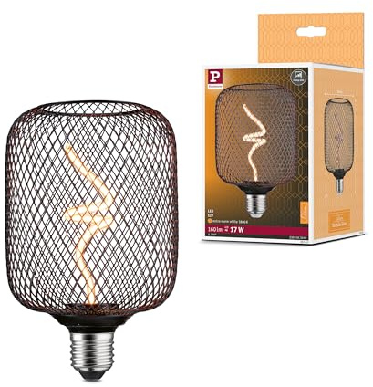 Paulmann 29262 Metallic Glow Standard 230V LED Leuchtmittel Zyl E27 160lm 4W 1800K dimmbar Schwarz
