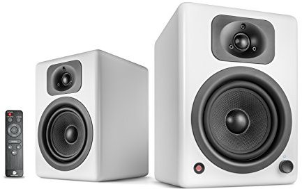 wavemaster TWO NEO soft white – Regallautsprecher-System (60 Watt) mit Bluetooth-Streaming, digitalen Anschlüssen und IR-Fernbedienung Aktiv-Boxen Nutzung für TV/Tablet/Smartphone, mattweiß (66366)