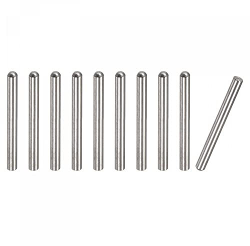 sourcing map 4x30mm Goujons Goupilles, 10pcs 304 Inox Acier Rond Tête Plat Chanfreiné Terminal Cheville Broche Bois Superposé Lit Étagère Chevilles Support Étagères Attacher Éléments