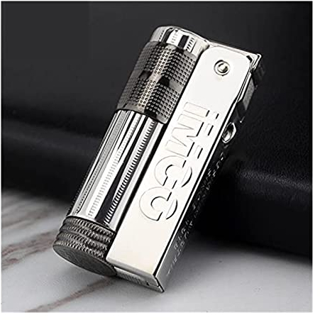 GOOBIX Old-Fashioned Antique Retro Wind Ditch Lighter - Refillable Windproof Kerosene Portable Vintage Nostalgic - Birthday Gift for Men, Dad, Husband (Colorful)