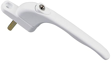 Lokatall Poignée de fenêtre de rechange verrouillable avec clé - Vitrage universel en aluminium - Double UPVC - Poignée de verrouillage de fenêtre à battant à sécurité enfant - Tige de 45 mm - Pour