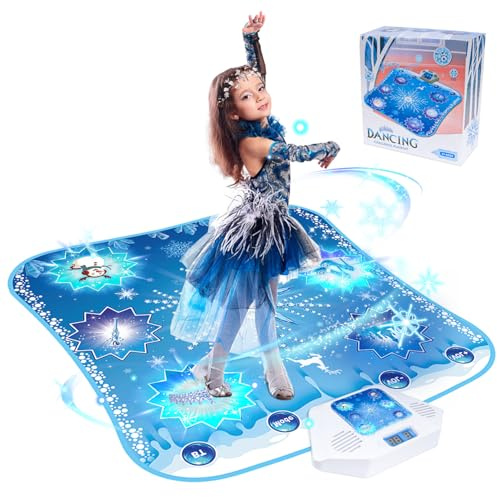 Frozen Toys Dance Mat for Girls - Electronic Dance Mat with Wireless Bluetooth for Children,Light Up LED Kids Musical Mat, Dance Floor Mat,Birthday Xmas Gifts for 3 5 7 9 10+ Year Old Girls Boys