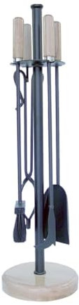 IMEX EL ZORRO, 12014-F - JUEGO CHIMENEA REDONDO 4 PIEZAS (FORJA)