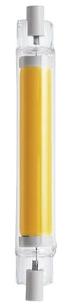EGLO R7S LED dimbar, stavlampa med 360° belysning | 8 watt (motsvarar 75 watt), 806 lumen, varmvit lampa, 2700 K, ljuskälla Ø 1,6 cm, L 11,8 cm