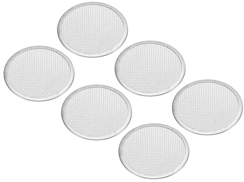PATIKIL Sprouting Lids, 6Pcs 70mm Stainless Steel Screen Strainer Lids for Wide Mouth Canning Jars, Silver Tone