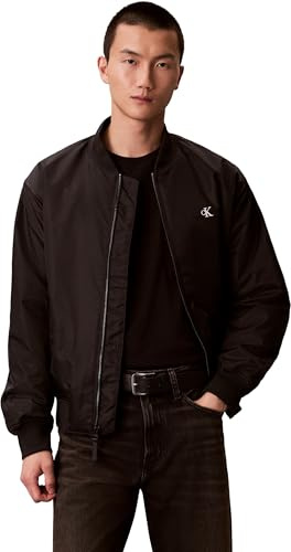 Calvin Klein Uomo Bomber Jeans Hero con Zip, Nero (Black), XL