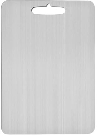 Placa de corte de metal de doble cara, tabla de preparación para hornear, herramienta de cocina de fácil agarre, tabla de cortar duradera, accesorio de cocina multiusos, para carne, frutas, verduras,