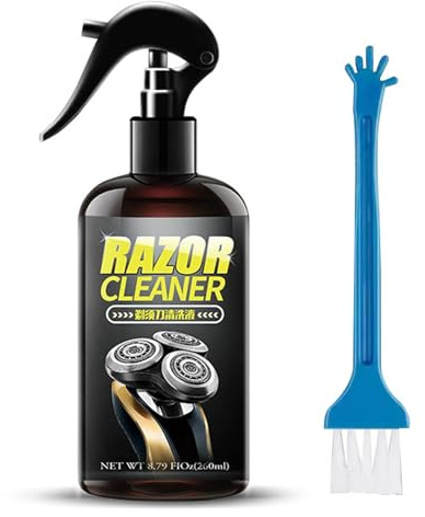 Efficient Electric Razor Cleaner Spray, Efficient Electric Razor Cleaner Spray with Brush, Shaver Cleaning Agent for Electric Shaver