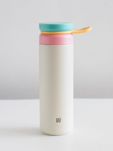 BU Products Travel Tumbler – 350ml & 500ml Stainless Steel Coffee Flask | Double-Walled Insulation | 360° Antimicrobial Leak-Proof Lid | Fits Barista Machines | 17-22cm Height (500ml)