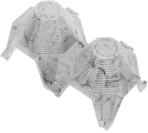 LOLIPPYY Grotta Nascosta per Rettili in Plastica Grigia, Accessorio per Acquari di Gechi Leopardo e Scorpioni, Nascondiglio Realistico per Habitat di Insetti e Lucertole, Facile