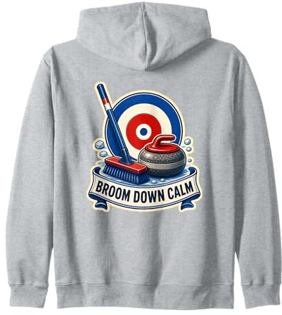 BROOM DOWN CALM Curling Zip Hoodie