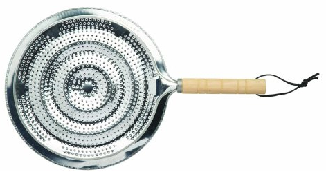 KitchenCraft Heat Diffuser / Simmer Ring with Wooden Handle, Silver