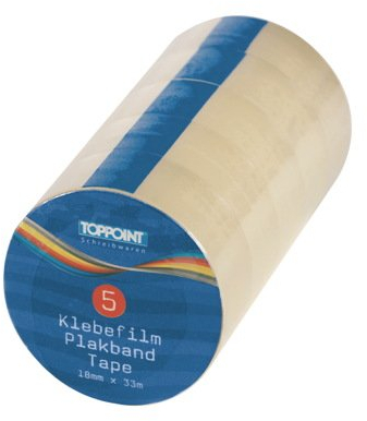 60 (12x 5) Rollen Klebestreifen Klebeband Klebefilm 33m x 18mm