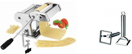 Ibili - Máquina para pasta fresca, 21,4 x 17,8 x 14 cm + cortador de raviolis