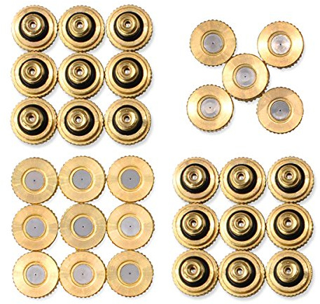32 Pack- Brass Misting Nozzles For Outdoor Cooling System, 0.012” Orifice (0.3 mm) 10/24 UNC