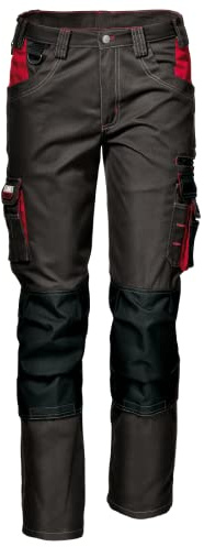 Sir Safety Systems Harrison Pantaloni da Lavoro Uomo – Rinforzi su Ginocchia e Tallone, Tasche Portautensili, Passante Martello, D-Ring e Vita Regolabile, Grigio, 52