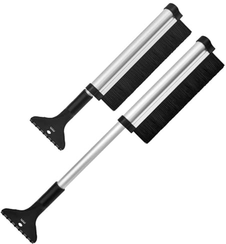 Mikamax Extandable Ice & Snow Scraper - Schnee Und Eiskratzer - Eiskratzer - Eiskratzer Auto - Eiskratzer Mit Besen - Für Winter - ABS