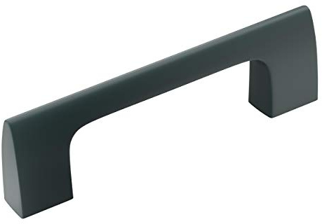 Amerock | Cabinet Pull | Matte Black | 3 inch (76 mm) Center-to-Center | Riva | 1 Pack | Drawer Pull | Drawer Handle | Cabinet Hardware