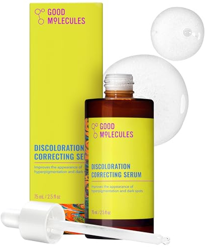Good Molecules Discoloration Correcting Serum 75 ml – Tranexamic Acid und Niacinamid für dunkle Spots, Akneschal, Sonnenschal, Hyperpigmentierung und Ältere Spots – Duft frei, vegan und pH 5,5