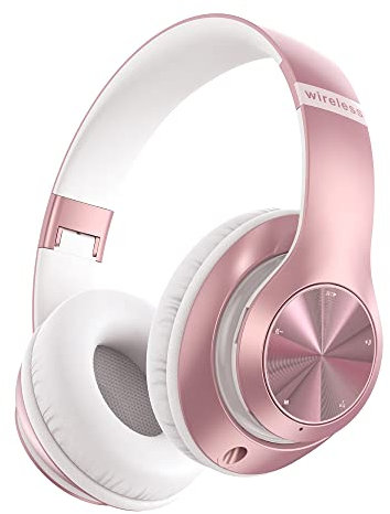 Kabellose Bluetooth-Kopfhörer, 60 Stunden Wiedergabezeit, Over-Ear 6 EQ Sound-Modus, kabellose Stereo-Kopfhörer HiFi mit Mikrofon, SD/TF, FM, Bluetooth 5.0 Kopfhörer für Reisen, Studio, Büro