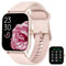 IOWODO Smartwatch Herren Damen 1.85 Zoll Touch-Farbdisplay Smart Watch mit Bluetooth Anrufe Pulsschlag SpO2 Schrittzähler Schlafmonitor Geeignet Fitnessuhr für Android iOS（Rosa）