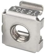 1/2/5/10 pièces M4 M5 M6 M8 M10 M12 A2-70 304 Clip carré en Acier Inoxydable écrou à Cage Flottant for écrous de Montage en Rack d'étagère d'armoire de Serveur(1Pc M12)