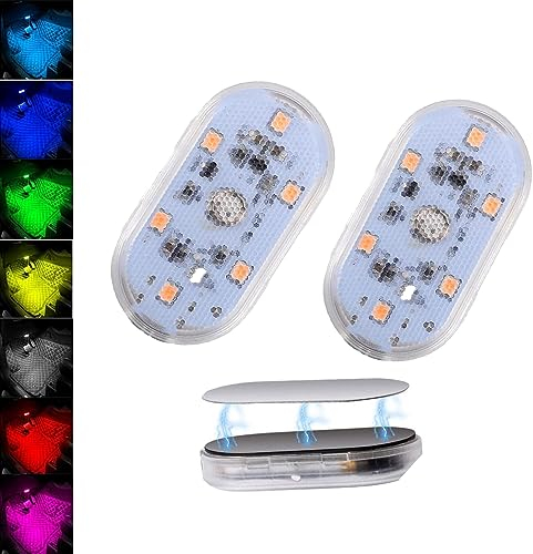KARELLS LED Auto Interni, Luci Multicolore Touch a Led Ricaricabile USB