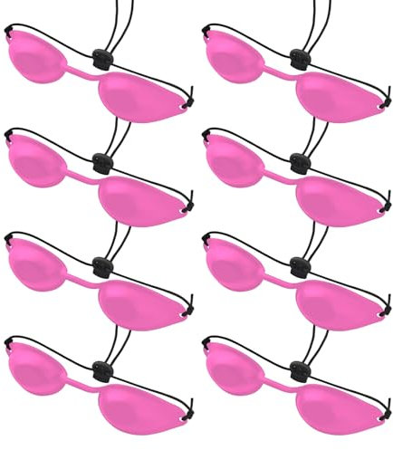 Guador 8 pcs Solarium Schutzbrille,UV Schutzbrille Augen Schutzbrille Zuverlässigen Infrarot Solarium Schutzbrille lichttherapie Sonnenbank Beauty Sonnenbrille IPL Behandlung LED Lichttherapie Rosarot