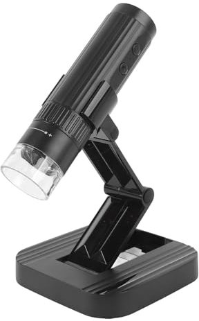Microscope Numérique sans Fil, 50X-1000X Grossissement Portable WiFi Microscopes avec Support Réglable HD USB Microscope Caméra Compatible avec iOS Android PC