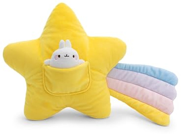 Peluche NICI Coussin MOLANG Étoile filante 40 x 28 cm - Jaune