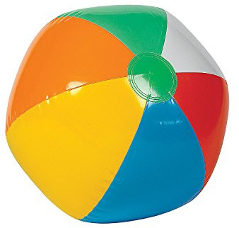 Rhode Island Novelty Inflatable 12 Inch Multicolored Beach Balls, Set of 12