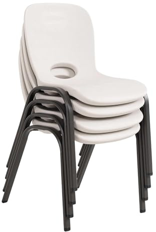LIFETIME 80383 Kids Stacking Chair, Almond