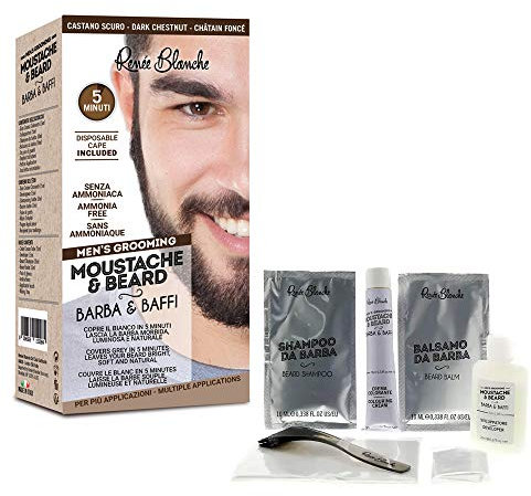 Renee Blanche Coloration für Bart und Schnurrbart Flüssigkeit, alkoholfrei, dunkelbraun, 1 x 20 ml