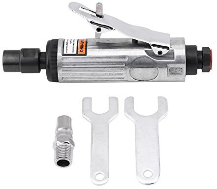 3mm/6mm Pneumatic Air Die Grinder Kit - Straight Mini Grinding Tool for Polishing and Engraving - 90PSI