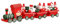 thematys Traditioneller Holz-Eisenbahn Weihnachtszug - Festliche Dekoration für Weihnachtsbaum, Tisch, Fenster, Xmas Party - Charmante Weihnachtsdeko für Zuhause, Büro & Schulen