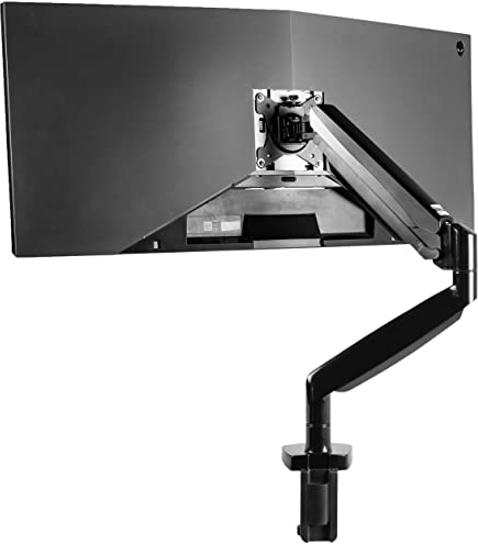 VIVO Premium Aluminum Heavy Duty Single Monitor Arm for Ultrawide Monitor up to 35 inches and 24 lbs, Desk Mount Stand, Pneumatic Height, Max VESA 100x100, Black, STAND-V101Q
