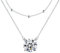 J.MUEN 925 Sterling Silber Anhänger Halskette mit Geschichtete Kette, Zirkon Halskette Damen Verstellbares 45+5cm,Schmuckgeschenke für Frauen Mädchen