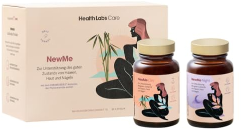 Health Labs Care Nahrungsergänzungsmittel für Haut, Haare und Nägel - mit Fischkollagen - ergänzt die Ernährung mit Vitaminen und Mineralien - 60 Kapseln NewMe Day&Night