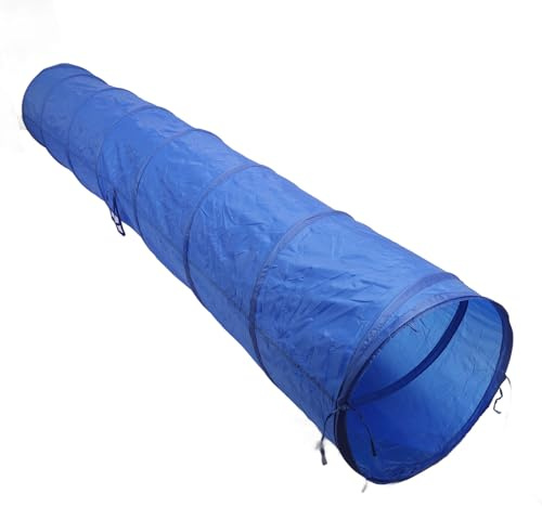 Denash Large Dog Tunnel,Portable 3 Metres Large Dog Agility Tunnel,Lightweight Foldable Pop Up Toy Agility Equipment for Dogs Cats Pets Outdoor/Indoor
