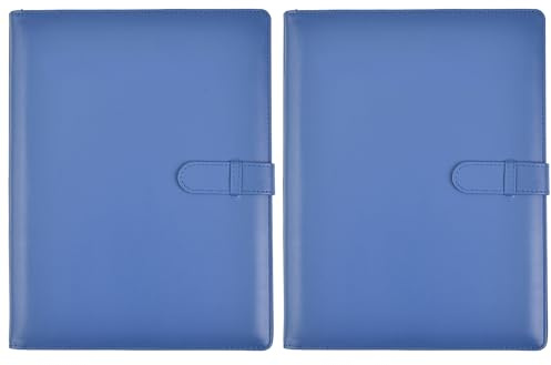 Arpan Certificate Folder A4 Display Book – Pack of 2 Professional Portfolio Holders with 36 Copysafe Pockets Each, Record of Achievement A4 Folder for Paperwork & Presentations – Soft-Touch Blue