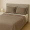 Completo Lenzuola Matrimoniali 100% Cotone Made in Italy – Set Letto Elegante con Profilo Decorativo, Stile Moderno e Fantasia Tinta Unita Disponibile in Diverse Raffinate Colorazioni (Tortora)