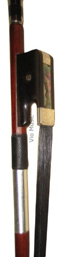 Vio Music Hybrid Pernambuco Carbon Fiber Bass Bow, 3/4 French, Black Horse Hair