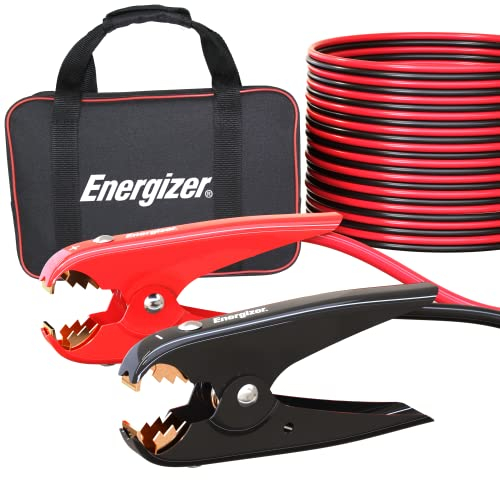 Energizer Jump Leads for Car Battery, Heavy Duty Automotive Booster Cables for Jump Starting Dead or Weak Batteries with Carrying Bag Included (25-Feet (1-Gauge)