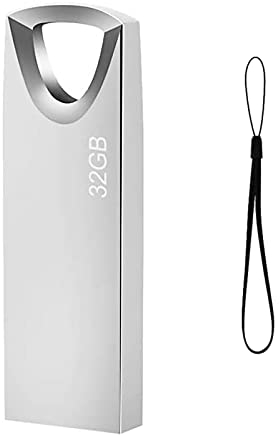 Chiavetta USB 32 GB, Mini Penna USB 32 GB Impermeabile USB Key 32 Giga Pen Drive 32gb Memoria Esterna PC per PC, Laptop, ECC (Argento)