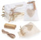 HMIEPRS 40 Pcs Burlap Bags with 40 Gift Tags and Drawstring, Linen Heart Hessian Bag, Jute Cloth Jewellery Candy Favour Pouches for Wedding Christmas Birthday Party DIY Craft (White Beige, 14x10cm)