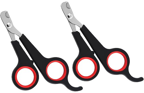 Krallenschere Katzen,2 PCS Professionelle Krallenschere Profi Katze Nagelknipser Sicherheits Krallenzange für Kleintiere Pet Hundchen Meerschweinchen
