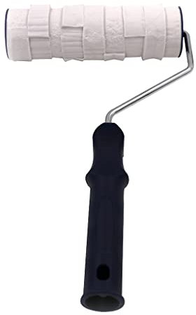 Rubber+ Rouleau de peinture à motifs en acier inoxydable Rouleau décoratif en caoutchouc 20 3 cm Portable Simple Rouleau à structure en béton Rouleau à structure en béton
