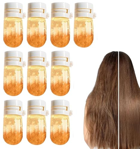 Huile Capillaire Parfumée, Paquet de 10 Parfums Capillaires Revitalisants en Profondeur, Sérum Hydratant Réduisant les Frisottis, Huile Capillaire Parfumeée Longue Durée, pour T-ous les Types de Poils